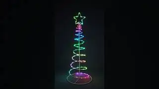 Video brad spirala 110 LED RGB, Hoff, efecte digitale, telecomanda, 180cm, alimentare priza,exterior