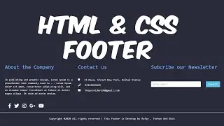 How to Create Responsive Footer in Html  CSS and Bootstrap | make Bootstrap 3 Footer | Source File