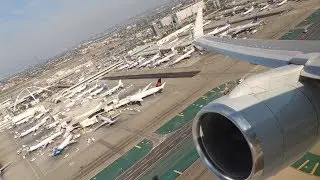 American Airlines Boeing 757-200 [N939UW] push back, start up, and takeoff from LAX