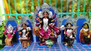 Coloring of durga idols||durga murti making 2020||maa durga murti making