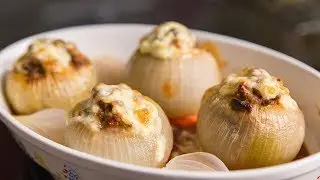 Stuffed Onions | ASMR Cooking Sounds