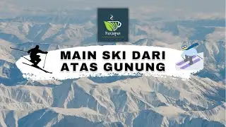 MAIN SKI DARI PUNCAK GUNUNG TINGGI DI JEPANG/#skiing