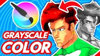 How to Paint GRAYSCALE to COLOR in Krita Gradient Maps | Photoshop | Beginner friendly Tutorial