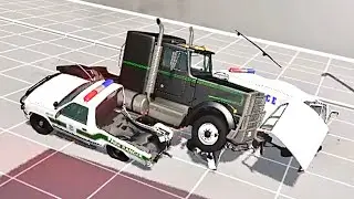 Semi Doesn’t Care About Road Blocks