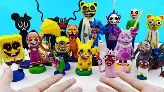 All monsters ScareTube in games EXE ➤ Creepypasta clay Tutorial / How to make figures of plasticine