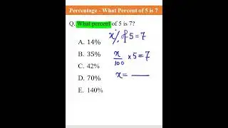 Percentage - What Percent of 5 is 7 