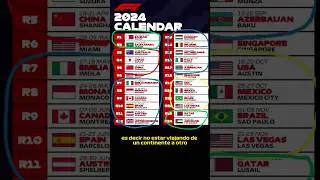 Calendario 2024 de la Fórmula 1¿Quien regresa? #formula1 #f1 #2024 #fia #automovilismo #checoperez