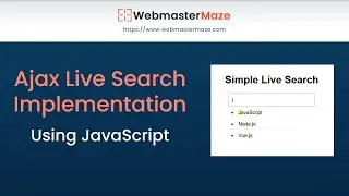 Ajax Live Search Implementation using JavaScript