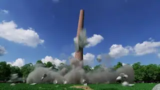 Chimney Demolition | Cinema 4D