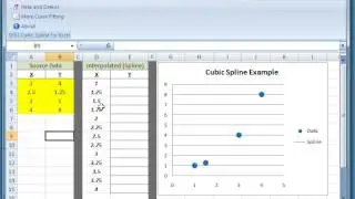 Cubic Spline Demo for Excel