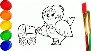 How to draw a Bird Mommy | Easy Drawing for kids