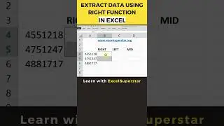 How to Extract Data Using RIGHT Function in Excel | 