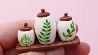 Miniature kitchen, jars for noodles🍉Polymer clay