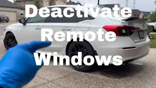 Honda Key FOB Auto Window Open and Close - Deactivation