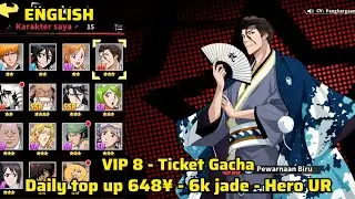 New Bleach Immortal Soul Private Server - Daily Top up 648¥ - VIP8 - Hero UR ( X7Game )