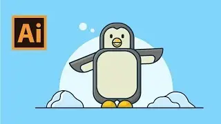 Penguin - Flat Design Illustrator Creation Process