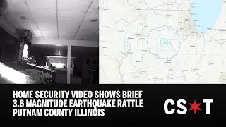 Video shows brief earthquake rattle Illinois home
