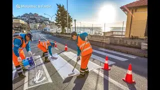Farbeplast FP MR Plan - manual application of horizontal road markings with 2K Cold plastic material