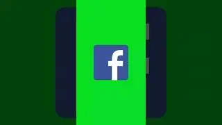 Green screen Facebook logo. 