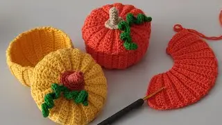 🎃Perfect Crochet Pumpkin Basket for Autumn & Halloween decor I Easy Pumpkin Basket Tutorial