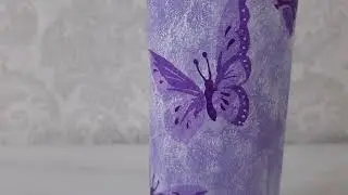Декупаж с яичной скорлупой на банке для ватных дисков