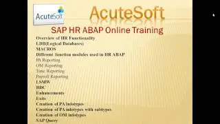 SAP HR ABAP Online Training