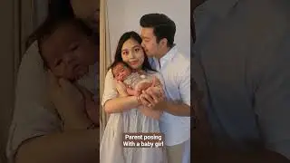 posing awake babies with parents doesnt need to be difficult, just go with it 