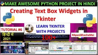 Text Box Widgets in Tkinter - Python Tkinter GUI Course in Hindi #6