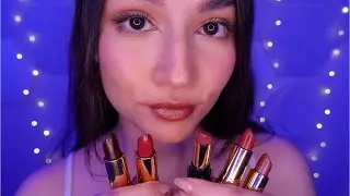 ASMR ~TINGLY~ Lipstick Application For Sleep (Kisses, Whispering, Mouth Sounds)