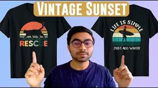 Vintage Retro Sunset T-Shirt Design Tutorial || Best selling T-Shirt Designs || Photoshop Tutorials