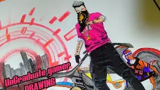 FREE FIRE DRAWING | FREE FIRE YOU TUBER UNGRADUATE GAMER DRAWING | @UnGraduateGamer | DRAWING FF