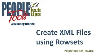 Create XML File with Rowset Method