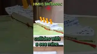 BRITANNIC hits a sea mine. #viralshorts #epic #shorts