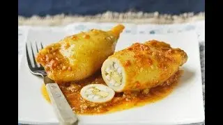 Кальмары с начинкой запеченные в духовке