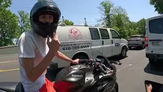 A day with a Ninja 650 and a Yamaha R7