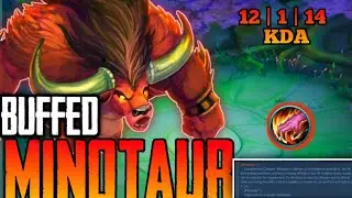 Buffed Minotaur Is Totally Overpowered./ The Best Tank Jungler In Next Patch - Mlbb