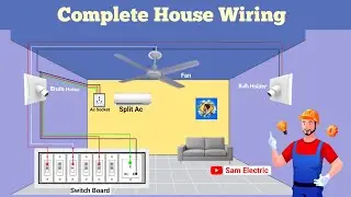 Complete House Wiring In One Room l Switch Board Wiring l Ac wiring