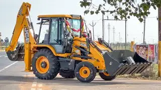 New JCB 3DX plus First Time Making Pond for Fish Farm in Started with the Pooja | jcb video