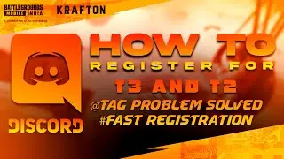 How to register on discord | For T2 and T3 | Tag problem solved | Fast registration.