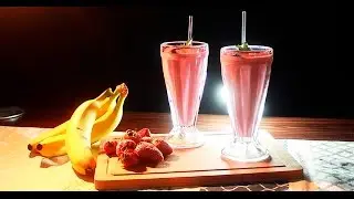 Smoothie de banana y frambuesa