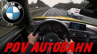 BMW M4 - ACCELERATION & TOPSPEED POV German Autobahn Launch Control