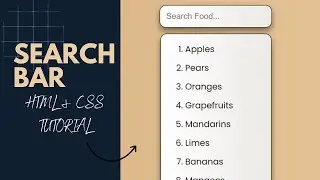How to make a Simple Search Bar with HTML, CSS and JS | Tutorial