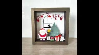 3D paper Christmas frame