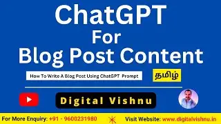 ChatGPT Tutorial in Tamil - How To Write A Blog Post Using ChatGPT With Prompt Template