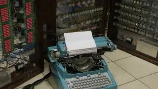 Relay computer prints Pi on the teletype machine