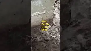 Foundation Repair. Lifting the slab all at once   #foundation @averageguysgarage