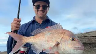 Landbase fishing for snapper in Auckland