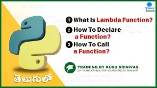 Lambda Function in Python || Python For Beginners || Python Telugu Tutorials