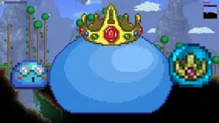 terraria бой против короля слизней с друзьями + эксперт