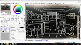 draw kitchen - Speed painting: | Силуэтный набросок в концепт-арте